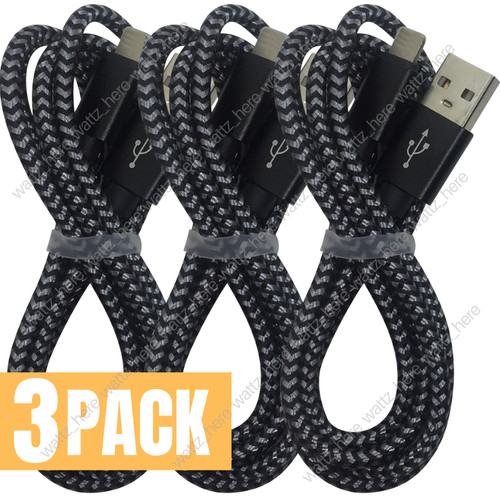 Pack 6ft braided usb - 6ft,